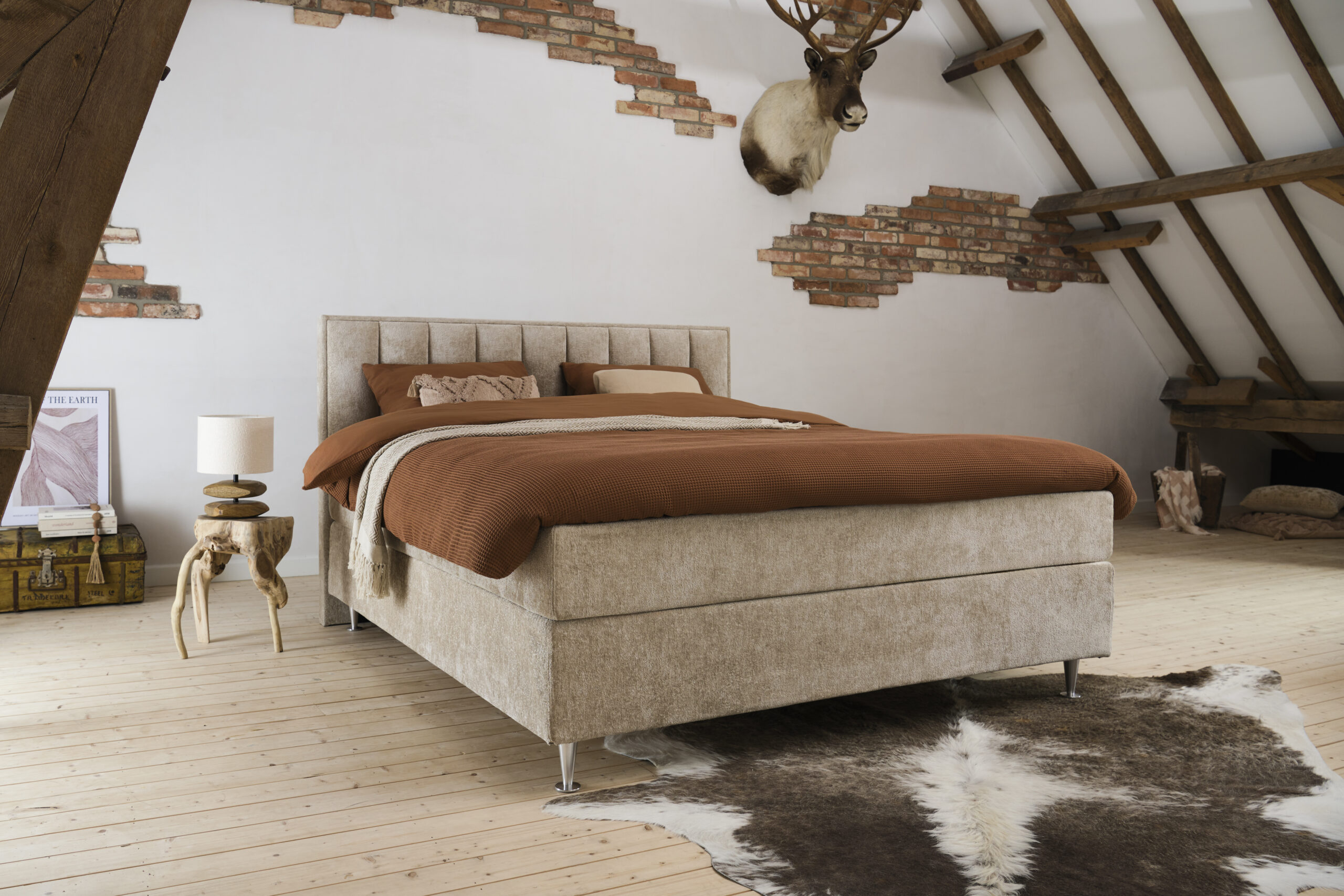NUKA Opbergboxspring 180x200 | Symphony Beige | Showroommodel!