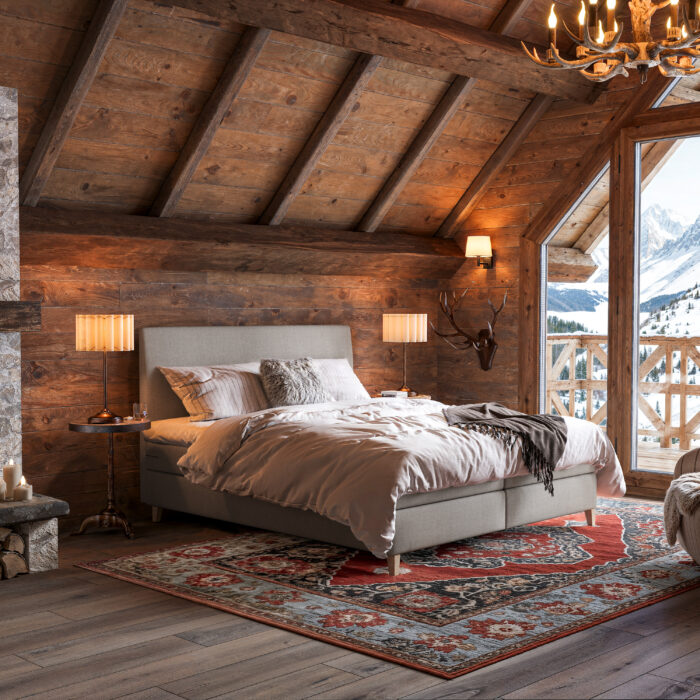 Alta Boxspring Vlak 180x200 H3-H3 Topper Paleo Lars Licht Grijs - Black Friday Deal!