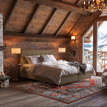 Ellesmere Boxspring Vlak 160x200 H3-H3 Topper Inuit Anthology Taupe - Outlet!