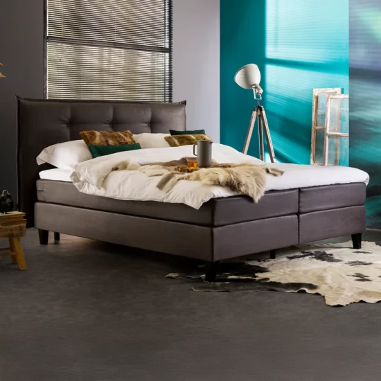 Denali Boxspring Vlak 160x200 H3-H3 Topper Dorset Zaria Zand - Outlet!