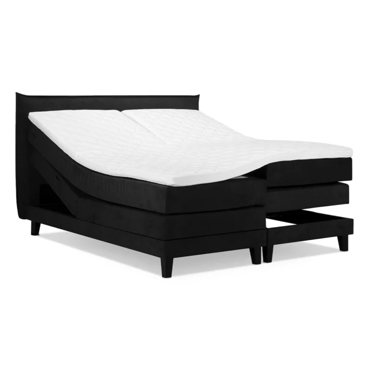 Denali Boxspring Elektrisch Verstelbaar 180x210 H3-H3 Topper Dorset Zaria Grijs - Outlet! - Afbeelding 3