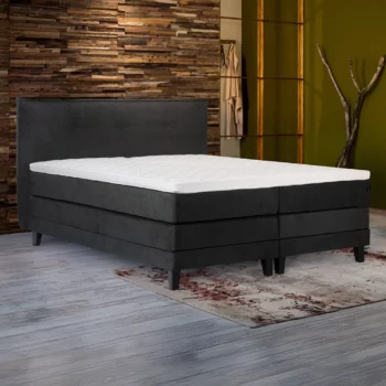 Denali Boxspring Elektrisch Verstelbaar 180x210 H3-H3 Topper Dorset Zaria Grijs - Outlet!