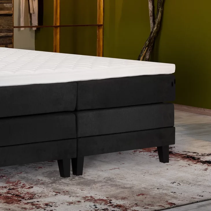 Denali Boxspring Elektrisch Verstelbaar 180x210 H3-H3 Topper Dorset Zaria Grijs - Outlet! - Afbeelding 6