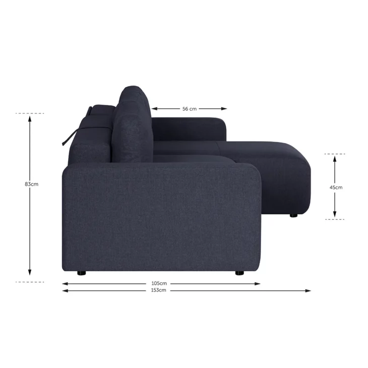 GRAHAM 3-zits hoekbank slaapbank - Afbeelding 15