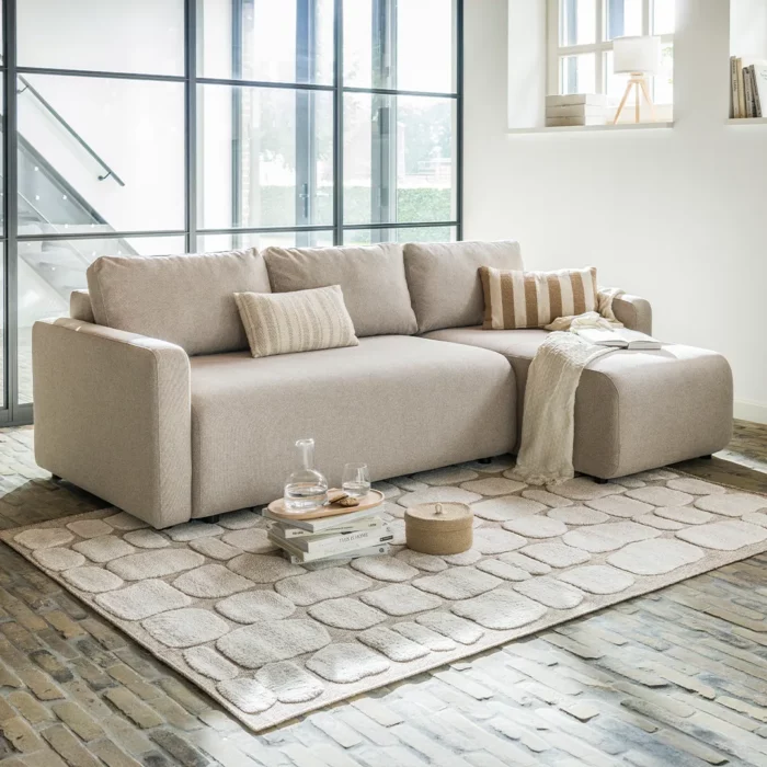 GRAHAM 3-zits Hoek-slaapbank met Longchair
