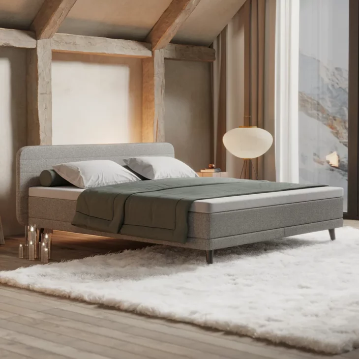 Tromso Gestoffeerd Bed 140x200 Coco Zilver - Outlet!