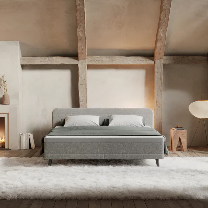 Tromso Gestoffeerd Bed 140x200 Coco Zilver - Outlet! - Afbeelding 3