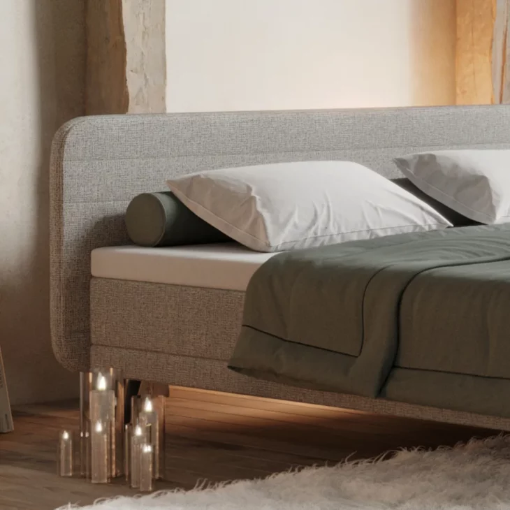 Tromso Gestoffeerd Bed 140x200 Coco Zilver - Outlet! - Afbeelding 4