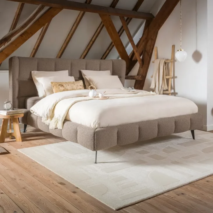 Whitehorse Wingback Gestoffeerd Bed 180x200 Anthology Taupe - Outlet!