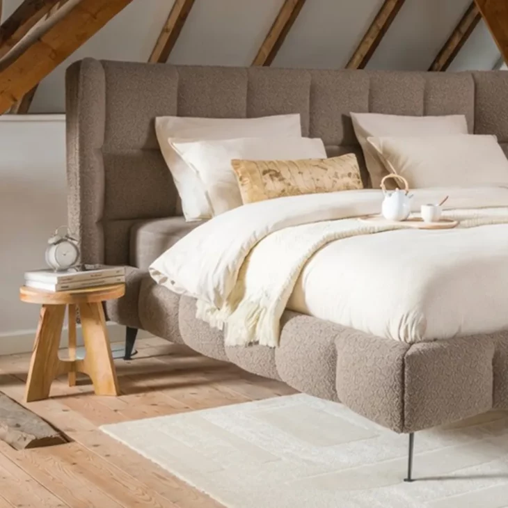 Whitehorse Wingback Gestoffeerd Bed 180x200 Anthology Taupe - Outlet! - Afbeelding 3
