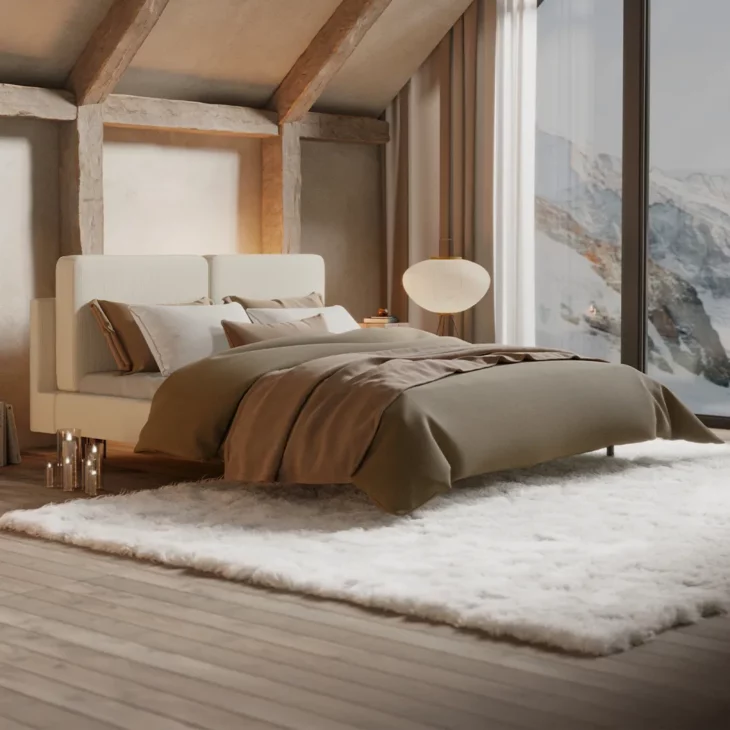 Yucon Gestoffeerd Bed 180x200 Fjord Nature - Outlet!